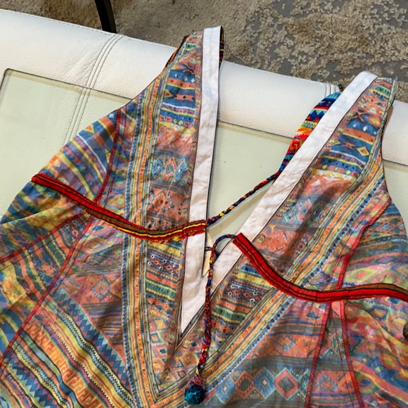 NWOT RUBY VAYA for BOSTON PROPER HIGH LOW SEXY MULTI COLOR DRESS - Picture 10 of 17